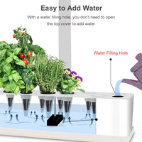Indoor Smart Herb Garden Kit – LED Grow Light, Self-Watering Hydroponic Planter for Kitchen Counter