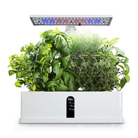 Indoor Smart Herb Garden Kit – LED Grow Light, Self-Watering Hydroponic Planter for Kitchen Counter